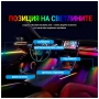 RAINBOW LED амбиентно осветление за автомобили с RGB 256 цвята, 14 в 1, снимка 5