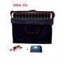 Соларен куфар 100w 12v ТВЪРД панел + чанта фотоволтаичен сгъваем, снимка 5