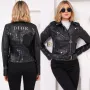 Дамско кожено яке Естествена Кожа Christian Dior🔝Balmain🔝Philipp Plein Код D1227, снимка 3