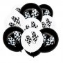 Рали флагчета черно бели Обикновен надуваем латекс латексов балон парти хелий или газ, снимка 1 - Други - 27134597