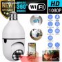 Въртяща безжична 2mp WIFI камера крушка куполна IP скрита със звук, снимка 3