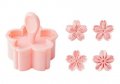 4 бр цветче вишнев цвят резец с печати за сладки тесто фондан украса пластмасови , снимка 1 - Форми - 33467073