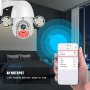 Безжична камера IP камера видеонаблюдение, Wifi камера охранителна, IP въртяща камера, водоустойчива, снимка 12