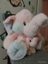 Плюшено голямо слонче с бебе слонче, снимка 3