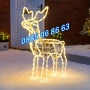 Коледен светещ елен, коледен елен височина 90 см, синя светлина, снимка 3