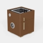 Интелигентно нощно шкафче Smart Heater, сейф, USB и Type-C, Bluetooth, кафяв, снимка 1