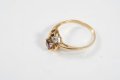 Стар златен пръстен - 10карата с  диамант и аметист, снимка 6