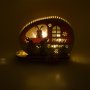 Великденска рамка дървено яйце превозно средство зайчета 5 LED 21x7x15см, снимка 3