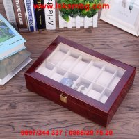 Дървена кутия за съхранение на 12 часовника , снимка 7 - Подаръци за мъже - 28397542