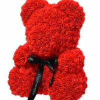 Мече от рози за Свети Валентин , снимка 3 - Романтични подаръци - 39581513