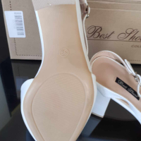бели обувки, снимка 3 - Дамски обувки на ток - 44900762