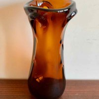 Стъклена ваза, арт цветна голяма, снимка 1 - Вази - 37403326