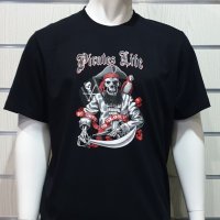Нова мъжка тениска с трансферен печат Череп, Пират, No guts No glory, снимка 6 - Тениски - 28271615