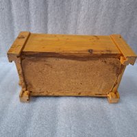 Стара! Ръчна изработка! Пирографирана Дървена Кутия за бижута от 70-те год. НРБ, снимка 8 - Колекции - 43834317