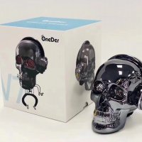 Портативна Блутут колона с радио Skull OneDer V7 във формата на череп, снимка 4 - Слушалки и портативни колонки - 26481434