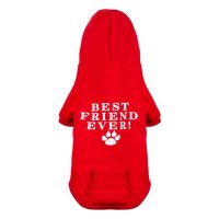 Тениска - Pet Hoodie Red Hoodie Best Friend Ever, снимка 1 - За кучета - 43952162
