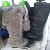 КАТО НОВИ  водоустойчиви апрески SOREL® Snow Boots original, 35 - 36 топли боти,100% естествена кожа, снимка 8 - Дамски апрески - 39618929