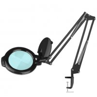 Лампа лупа LED Moonlight 5 диоптера - настолна бяла/черна, снимка 2 - Козметични уреди - 33684520