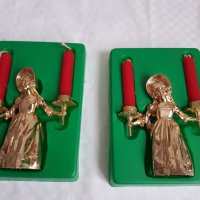 Два нови италиански метални свещника с момиче, снимка 8 - Антикварни и старинни предмети - 43696681