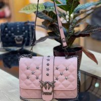 Дамска луксозна чанта Pinko розова, снимка 1 - Чанти - 32391541