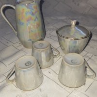 Части от стар Български сервиз за кафе , снимка 1 - Антикварни и старинни предмети - 43069490