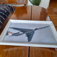 Стара картина,ситопечат,снимка Самолет, снимка 1 - Други ценни предмети - 43255448
