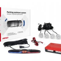 3000051119 Парктроник AMIO Parking sensor с четири сензора и Футуристичен дисплей, снимка 1 - Аксесоари и консумативи - 27776901