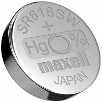 Сребърна плоска батерия MAXELL, 1,55V, 321A, SR616SW, снимка 1 - Друга електроника - 38326992