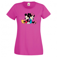 Дамска тениска Mickey & Minnie Мини Маус,Микки Маус.Подарък,Изненада,, снимка 7 - Тениски - 36526202