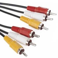 VCom кабел RCA 3x M / RCA 3x M - CV033-1.8m, снимка 1 - Друга електроника - 43352384