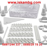 КОМПЛЕКТ ЗА ДЕКОРАЦИЯ НА СЛАДКИШИ 100 ЧАСТИ CAKE DECORATING KIT, снимка 6 - Други - 26992729