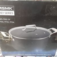 Индукционна тенджера 5.7л , Съд за готвене във фурна и на котлон , MSMK Cooking Pot 5.7 L, снимка 4 - Съдове за готвене - 39661514