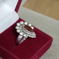 Стари, съветски пръстени и обеци., снимка 2 - Пръстени - 43528412