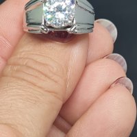 Сребърен пръстен с индийски естествен циркон, снимка 6 - Пръстени - 43572101