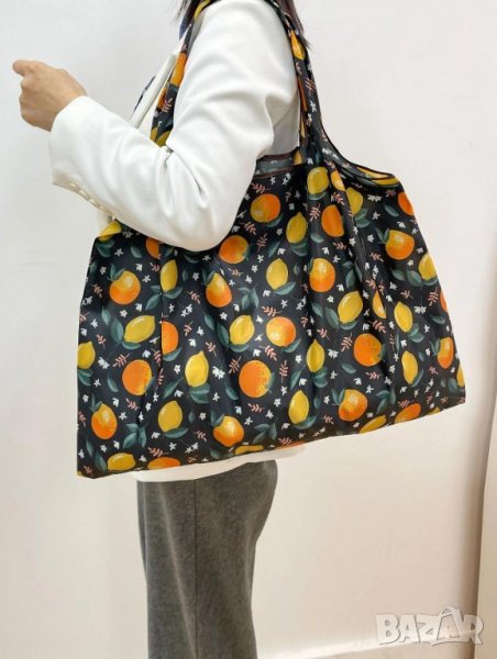 Голяма Торба за Пазаруване с Уникален Принт Десен на Лимони , Голяма Чанта, Чанта с Лимони КОД bag26, снимка 1