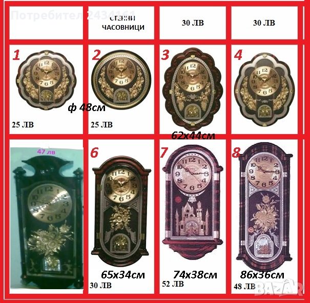 Стенни часовници. Будилници-говорящи, с термометър, снимка 1