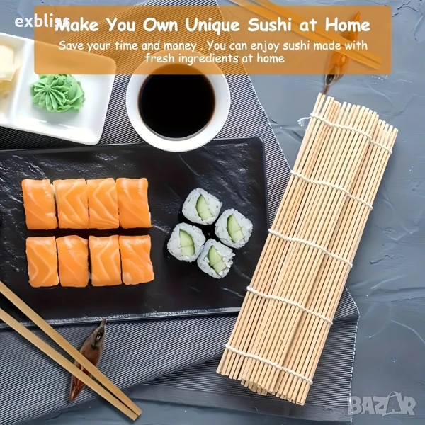 Бамбукова подложка за приготвяне на суши, снимка 1