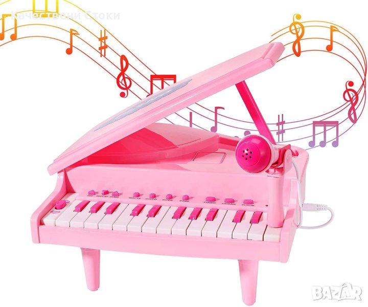 🎶 Бебешко многофункционално пиано с микрофон, снимка 1
