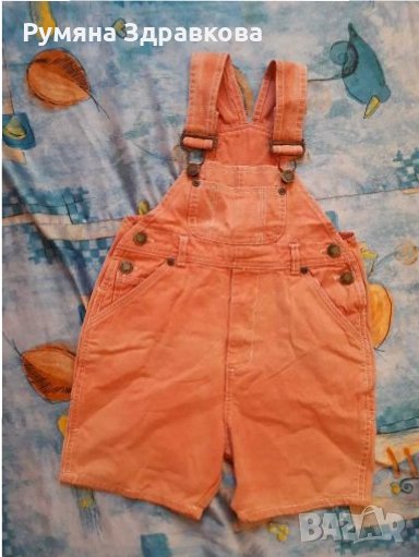 Розов дънков къс детски гащеризон, снимка 1