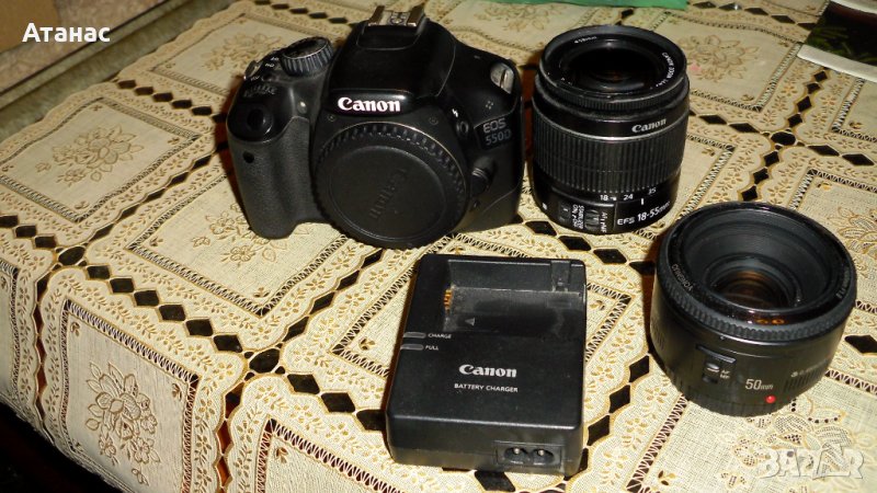 Фотоапарат DSLR Canon EOS 550D + EF-S 18-55 IS KIT или 50мм /1.8, снимка 1