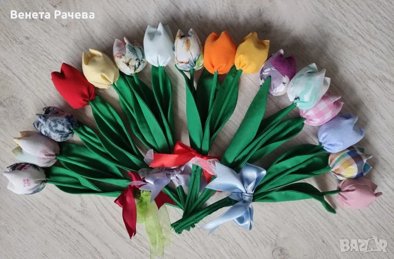 Цветя от плат, снимка 1