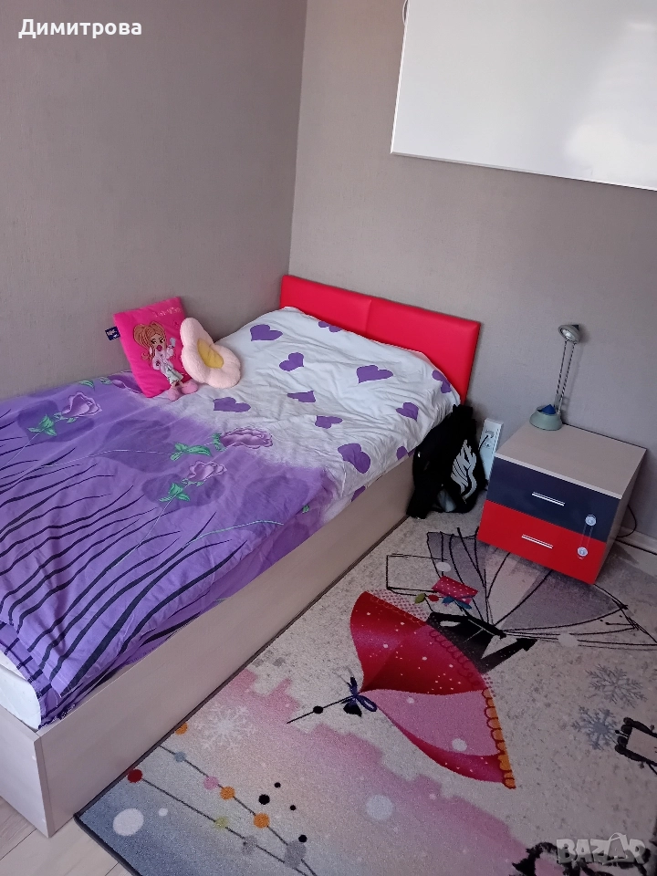 единични легло с матрак , снимка 1