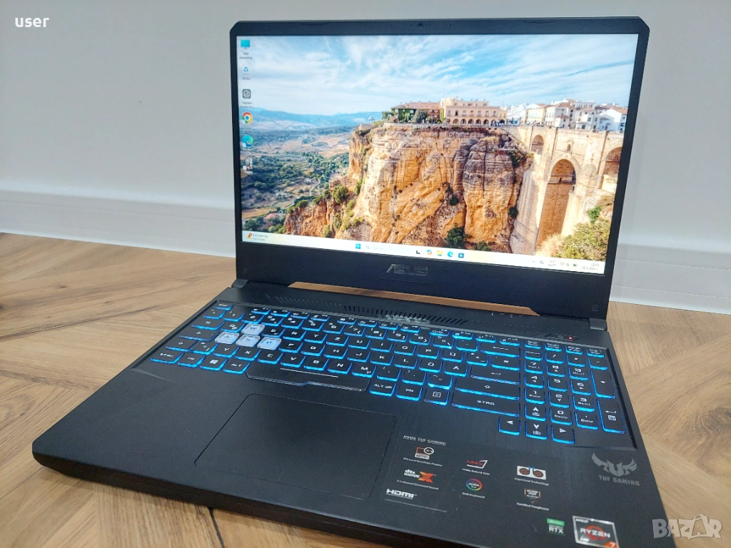 Геймърски лаптоп Asus TUF Gaming FX505DV 16GB RAM DDR4 Nvidia RTX 2060 6GB 512GB SSD Ryzen 7 3750H, снимка 1