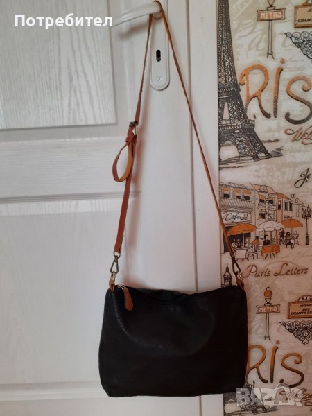 Дамска кожена чанта за през рамо, снимка 1