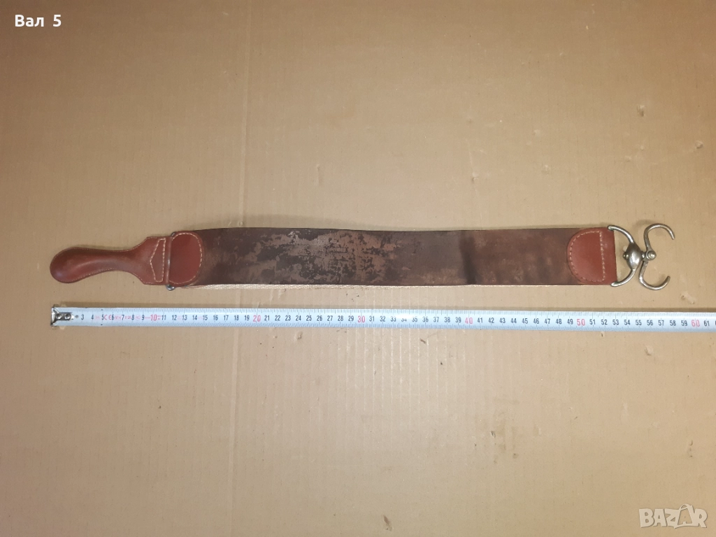 Стар бръснарски каиш , ремък за точене на бръсначи, снимка 1