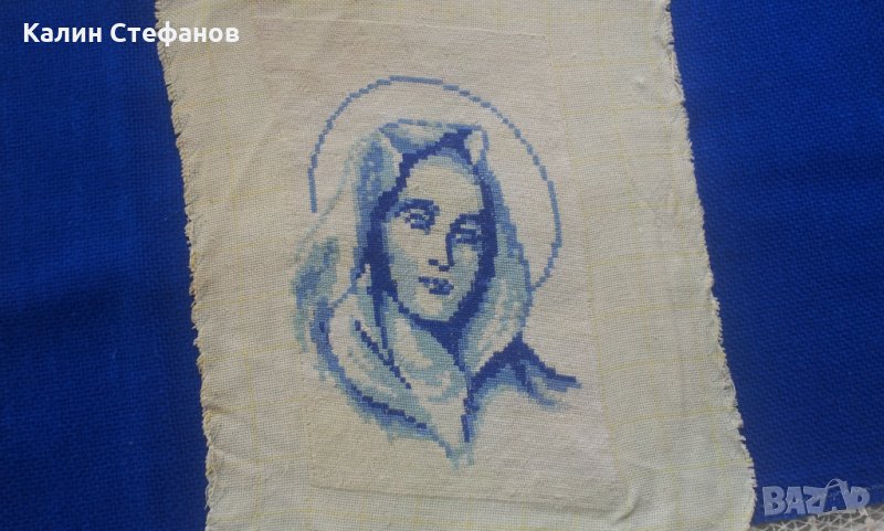 Гоблен Мадона в син цвят, снимка 1