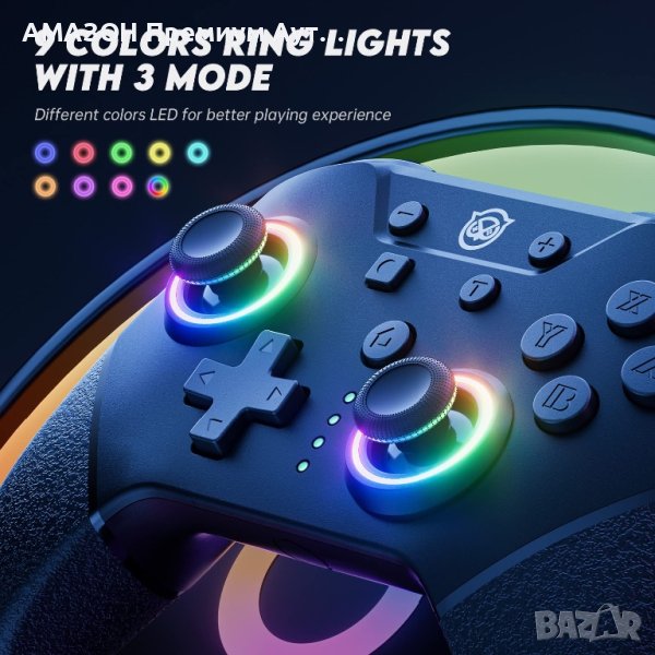 NYXI Chaos Switch Pro безжичен контролер/RGB LED подсветка-Nintendo Switch/Lite/OLED,програмируем, снимка 1