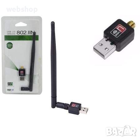 Безжичен USB WiFi адаптер за безжична връзка 802.11b/g/n , 150/600  Mbps, снимка 1