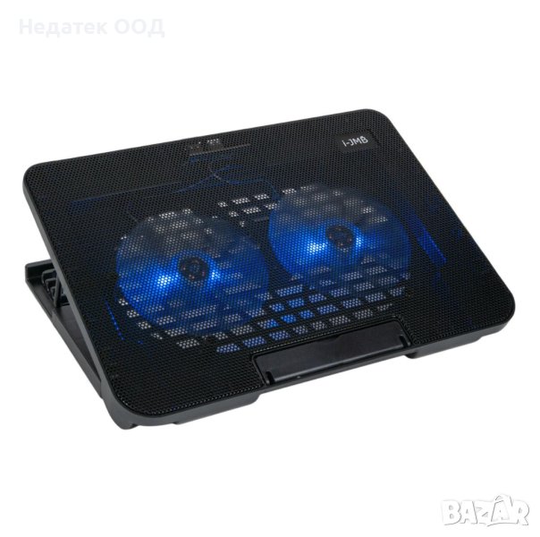 Охладителна поставка за лаптоп i-JMB, до 17", 36х26х3 см, черна, снимка 1