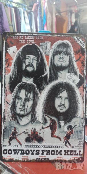 Pantera- Cowboys from Hell-Метална табела (плакет) , снимка 1